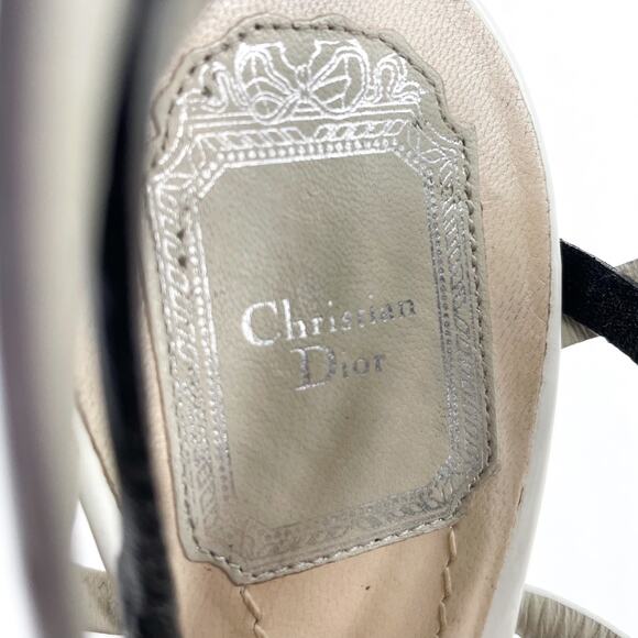 Dior Decli Defile Pumps Raf Simons Beige Leather Strappy Heels Pointed Sz 39 / 9 - Picture 12 of 15